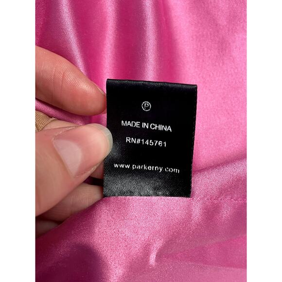 PARKER BLACK Myrtle Draped Mini Bodycon Dress in Orchid Pink Size 2 $298 - Picture 13 of 15